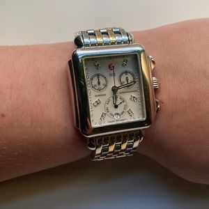 Michele Deco Two-Tone Diamond Watch